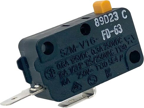 مفتاح باب الميكروويف SZM-V16-FD-63 (عبوة من 2)، 16A 125/250VAC 2-Pin، متوافق مع GE وSamsung وLG Microwave ومناسب لإصلاح جهاز إشعال نطاق الغاز Wolf وJenn-Air in Kuwait