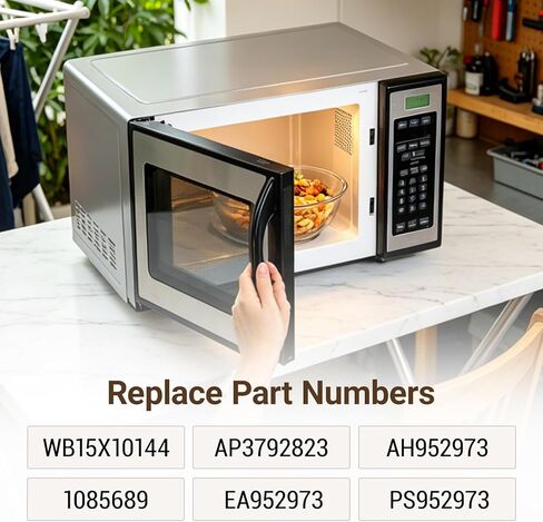 WB15X10144 Microwave Handle Replacement for Ge Microwaves Replaces AP3792823 1085689 AH952973 EA952973 Microwave Door Handle for JVM1650BH02 JVM1851BH05 JVM1653BH03 etc.(See Below for Details) Black in Kuwait