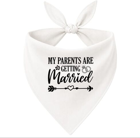 My Parents are Getting Married Dog Bandana, Blue Dog's Bandanas for Small Medium Dogs, Pet Scarf Accessories, Dog Kerchief Triangle Bibs Scarf for Girl or Boy in Kuwait