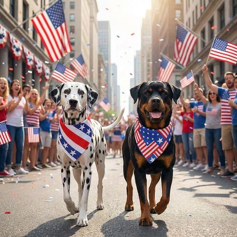 Andibro 3Pcs 4th of July Dog Bandanas, American Flag Patriotic Dog BandanasTriangle Reversible Scarf Memorial Independence Day Bandana for Dogs Puppy Cats in Kuwait