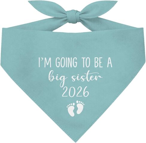 Big Sister Dog Bandana, Pregnancy Announcement Dog Bandana, I'm Going to be Big Sister 2026 Pet Scarf, Pregnancy Reveal Pet Accessory for Small Medium Large Dogs in Kuwait