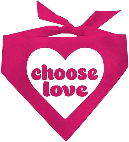 Choose Love Dog Bandana | 100% Cotton Adjustable Triangle | Made in USA | Pride Day | LGBTQ+ | Rainbow | Parade |Camo, One Size (724) in Kuwait