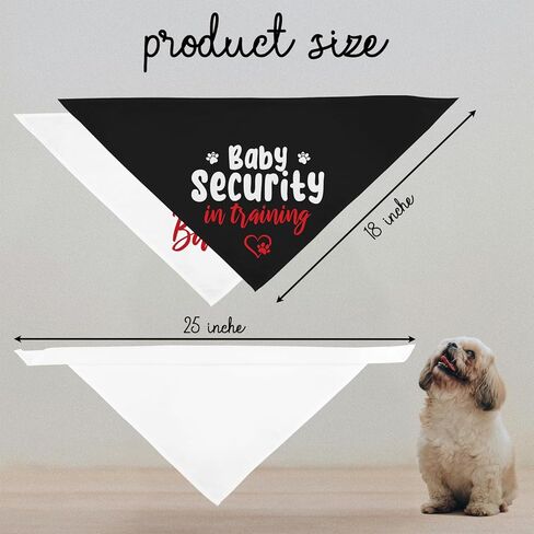 2 Packs Pregnancy Announcement Security in Training Dog Bandana Pregnancy Reveal Baby Announcement Grandparents Dog Gender Reveal Outfit Durable Triangle Scarf for Small Medium Large Dogs in Kuwait