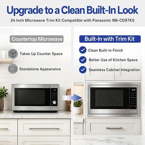 طقم أدوات الميكروويف NN-TK81KCS مقاس 24 بوصة متوافق مع باناسونيك NN-CD87KS HomeCHEF 4 في 1 متعدد الفرن، طقم حشو ميكروويف مدمج من الفولاذ المقاوم للصدأ in Kuwait