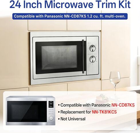 طقم أدوات الميكروويف NN-TK81KCS مقاس 24 بوصة متوافق مع باناسونيك NN-CD87KS HomeCHEF 4 في 1 متعدد الفرن، طقم حشو ميكروويف مدمج من الفولاذ المقاوم للصدأ in Kuwait