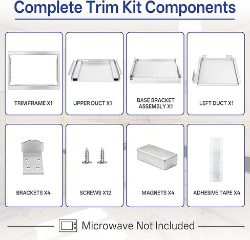 طقم أدوات الميكروويف NN-TK81KCS مقاس 24 بوصة متوافق مع باناسونيك NN-CD87KS HomeCHEF 4 في 1 متعدد الفرن، طقم حشو ميكروويف مدمج من الفولاذ المقاوم للصدأ in Kuwait