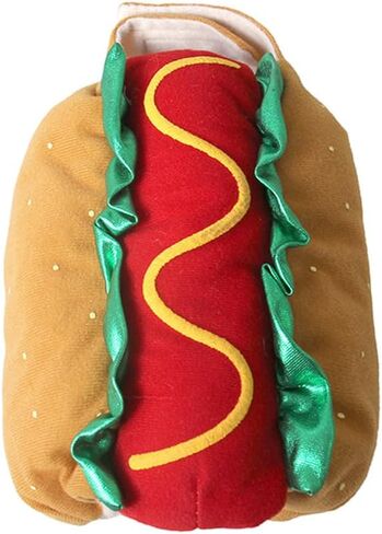Toddmomy Hot Dog Costume for Pet, Cats and Dogs Funny Halloween Christmas Birthday Costume Apparel Cosplay Outfit for Puppies and Kitten, Size XXS in Kuwait