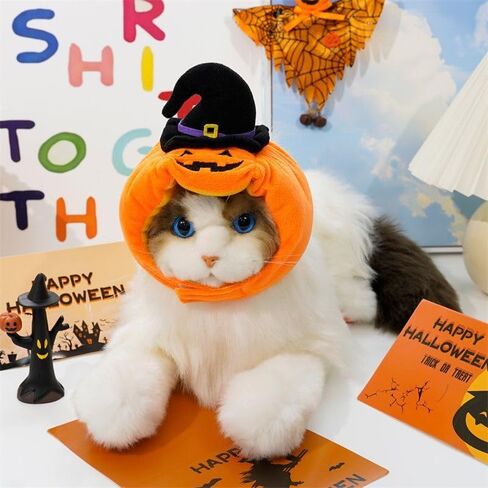 Dog Pumpkin Costume Halloween Cat Pumpkin Outfit Funny Puppy Clothes for Small Dogs Pet Party Cosplay Accessories(37×9×9cm/14.6×3.5×3.5") in Kuwait