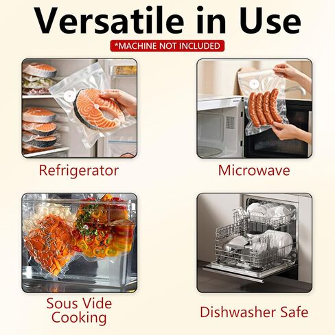 30 عبوة من أكياس تفريغ الهواء القابلة لإعادة الاستخدام من أجل AOSKI، أكياس Sous Vide شديدة التحمل خالية من مادة BPA (15 صغيرة، 15 متوسطة) مع مشبكين للغلق، أكياس تخزين طعام مضادة للتسرب للفريزر والميكروويف وإعداد الوجبات in Kuwait