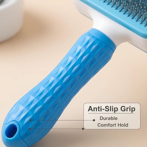 pet hair remover-Dog Brush & Cat Hair Brush,Gentle Deshedding and Massage Comb for All Coat Types, Effectively Removes Loose Undercoat in Kuwait