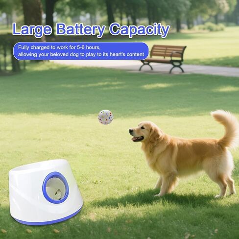 Dog Ball Launcher - Automatic Ball Thrower for Dogs, 3 Adjustable Distance Settings Dog Ball Thrower, Indoor Outdoor Interactive Fetch Machine Dog Toys for Small/Medium Sized Dog in Saudi Arabia