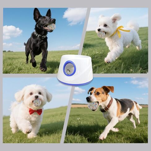 Dog Ball Launcher - Automatic Ball Thrower for Dogs, 3 Adjustable Distance Settings Dog Ball Thrower, Indoor Outdoor Interactive Fetch Machine Dog Toys for Small/Medium Sized Dog in Saudi Arabia