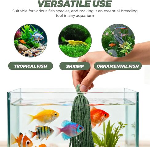 Toddmomy 10pcs Aquarium Fish Breeding Spawning Mops, Shrimp Accessories, Floating Fish Tank Spawning Hideout for Fry Protection and Egg Laying, Aquarium Accessory in Kuwait