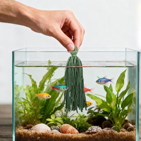 Toddmomy 10pcs Aquarium Fish Breeding Spawning Mops, Shrimp Accessories, Floating Fish Tank Spawning Hideout for Fry Protection and Egg Laying, Aquarium Accessory in Kuwait