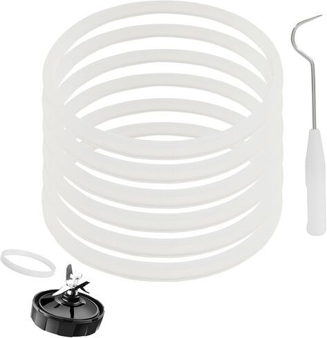 3 Pack Rubber Gaskets Replacement Seal, White O Ring Blender Sealing Gasket Rubber Gaskets Seal with hook, 3.22 Inch Gaskets for Ninja Pro Blender in Kuwait