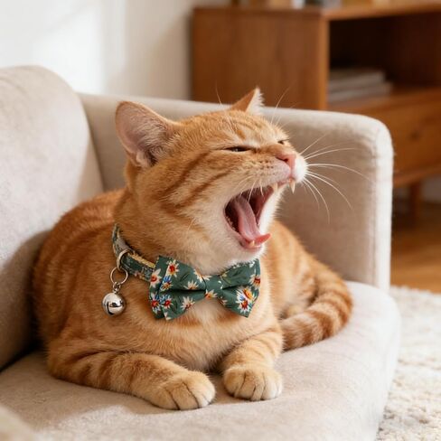 4 Pack Cute Cat and Puppy Collar with Removable Bow Tie and Bell, Adjustable Fit Kitten Collars for Cats & Small Dogs, Cute Bowknot in Kuwait