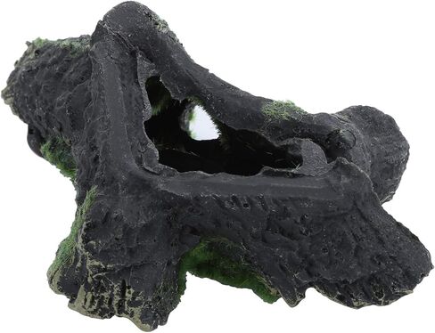 Aquarium Decor Fish Ornament Artificial Dead Wood Cave Shelter for Fish Shrimp with Natural Design 15x9x6.5cm in Kuwait