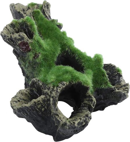 Aquarium Decor Fish Ornament Artificial Dead Wood Cave Shelter for Fish Shrimp with Natural Design 15x9x6.5cm in Kuwait