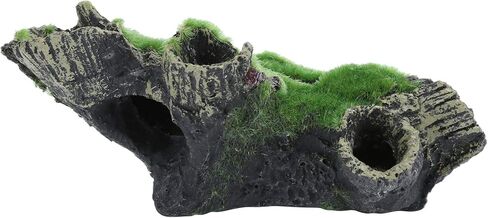 Aquarium Decor Fish Ornament Artificial Dead Wood Cave Shelter for Fish Shrimp with Natural Design 15x9x6.5cm in Kuwait