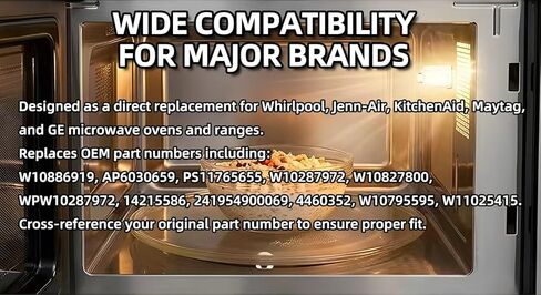 W10886919 Halogen Light Bulb 10W 12V G4 Bi-Pin – 6 Pack Replacement for Whirlpool Jenn-Air KitchenAid Maytag GE Microwave Oven Range – Replaces AP6030659 PS11765655 W10287972 W10827800 in Kuwait