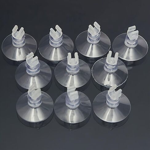 15PCS Aquarium Suction Cup Clips Clear Design for Air Pump Tubing, Airline Holder and Fish Tank Hose Management, Transparent in Kuwait