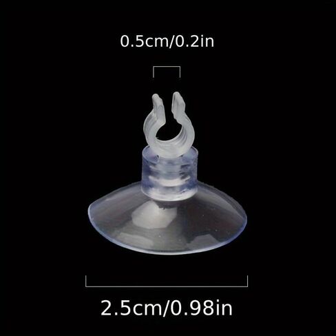 15PCS Aquarium Suction Cup Clips Clear Design for Air Pump Tubing, Airline Holder and Fish Tank Hose Management, Transparent in Kuwait