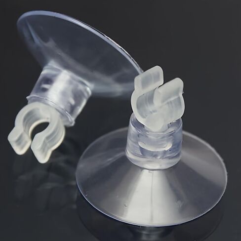 15PCS Aquarium Suction Cup Clips Clear Design for Air Pump Tubing, Airline Holder and Fish Tank Hose Management, Transparent in Kuwait