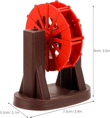 ABOOFAN Small Water Wheel Model 3.54X2.95In Simulation Fountain Ornament for Desktop Aquarium Fish Tank Zen Garden Landscape Decoration in Kuwait