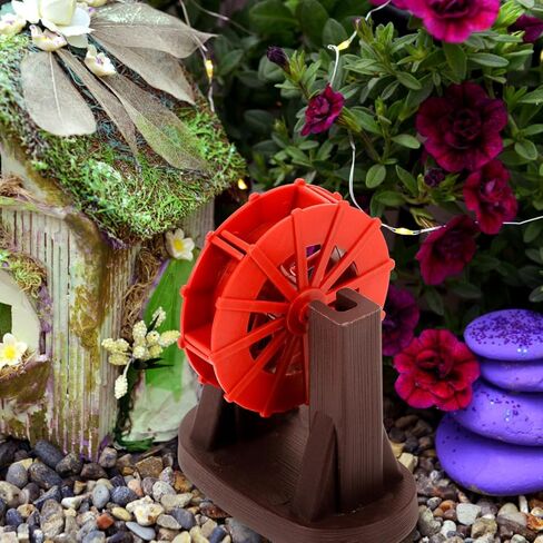 ABOOFAN Small Water Wheel Model 3.54X2.95In Simulation Fountain Ornament for Desktop Aquarium Fish Tank Zen Garden Landscape Decoration in Kuwait