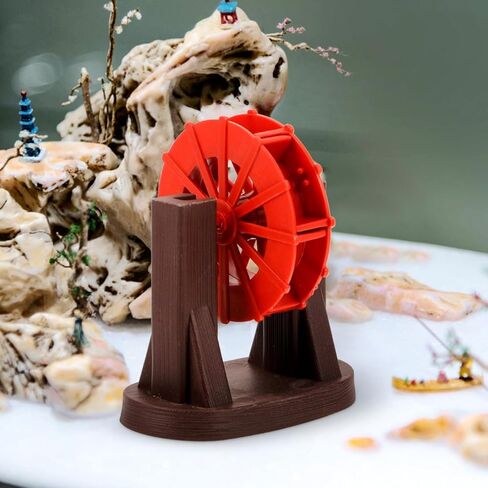 ABOOFAN Small Water Wheel Model 3.54X2.95In Simulation Fountain Ornament for Desktop Aquarium Fish Tank Zen Garden Landscape Decoration in Kuwait