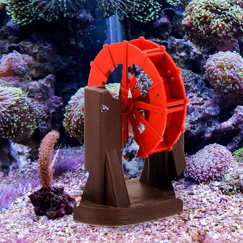 ABOOFAN Small Water Wheel Model 3.54X2.95In Simulation Fountain Ornament for Desktop Aquarium Fish Tank Zen Garden Landscape Decoration in Kuwait