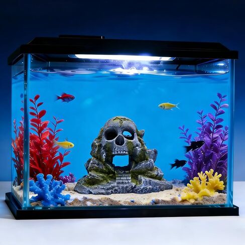 Aquarium Decoration, Crawler Box, Hidden cave, Fish Tank Decoration Accessories, Amphibians, Fighting Fish, Shrimp, Lizards, Leopards, Geckos, Hiding and Playing in Their habitats in Kuwait