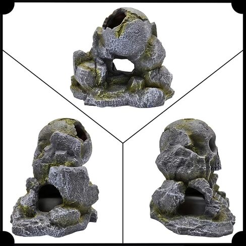 Aquarium Decoration, Crawler Box, Hidden cave, Fish Tank Decoration Accessories, Amphibians, Fighting Fish, Shrimp, Lizards, Leopards, Geckos, Hiding and Playing in Their habitats in Kuwait