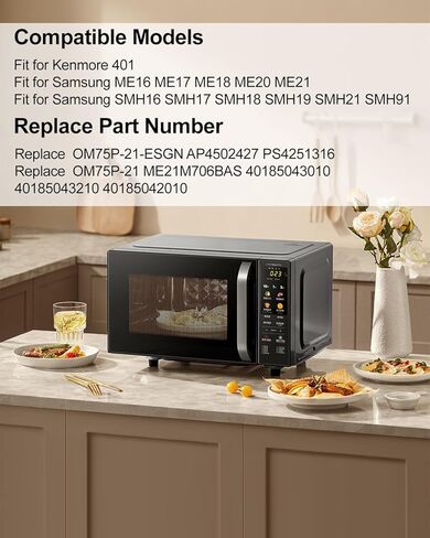 OM75P-21-ESGN Magnetron Fit for Samsung Microwave Samsung Microwave ME SMH Series, Microwave Magnetron Replace OM75P-21-ESGN AP4502427 PS4251316 in Kuwait