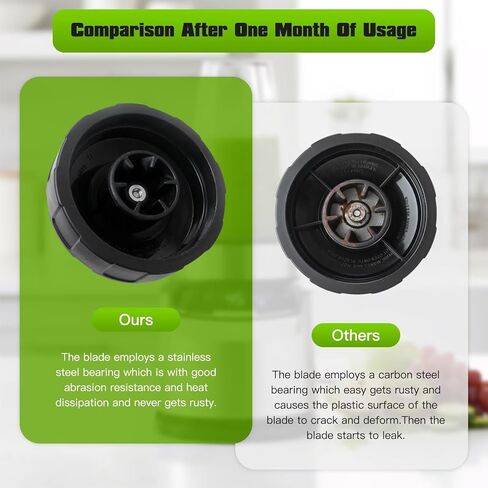 6 شفرات أنثى لقطع غيار خلاط النينجا، شفرة مستخرج 4 بوصة لـ Nutri Ninja Auto iQ BL482A، BL482-70، BL483-70، BL484-70، BL486CO-70، خلاط مع حشية مخزون الولايات المتحدة in Kuwait