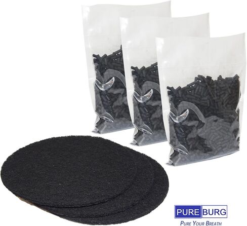 PUREBURG ECO 5 Odor Absorbing Carbon Refills Pack Compatible with Vitamix FoodCycler Model ECO 5, Collection Lid Filter Carbon Filters in Kuwait