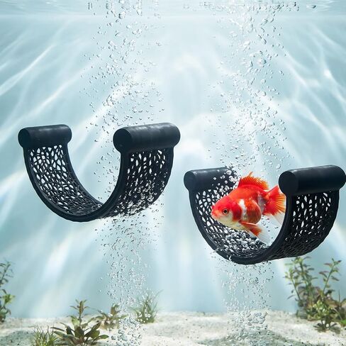 2PCS Betta Fish Hammock, Floating Betta Hammock, Floating Rest Platform Aquarium Hammocks for Bettas Small Fish Shrimp Aquascape Decor (Black) in Kuwait