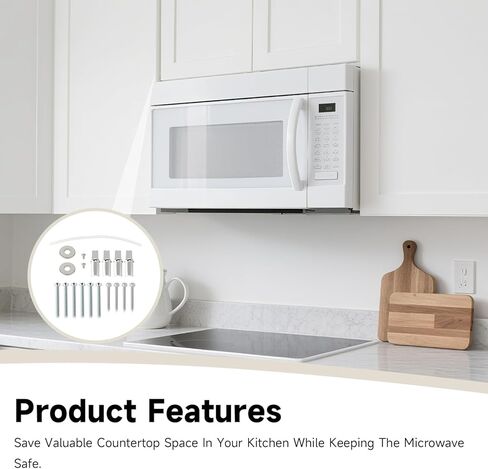 مجموعة أدوات التثبيت متوافقة مع Whirlpool Maytag KitchenAid Jenn-Air Amana Microwave Replace#: 8205948، تناسب الموديلات WML55011HS08 MV8208WB0 YMMV4203WB4 MMV4203WB0 MMV5208WQ0 YMMV4203WB2 in Kuwait