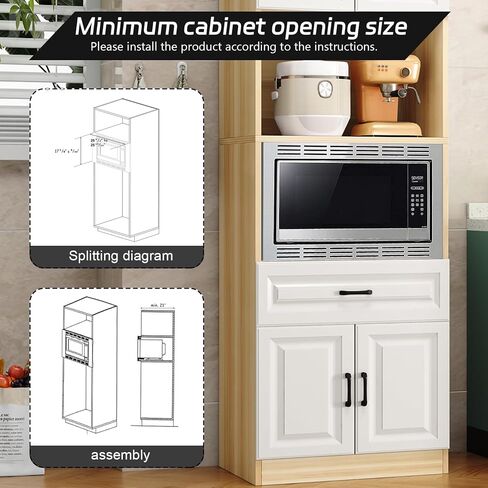 Upgraded 27-Inch Microwave Trim Kit NN-TK922SS for Panasonic 2.2 Cu. Ft. Microwave Oven, Adjustable Stainless Steel Construction, Heat Resistant & Easy to Clean in Kuwait