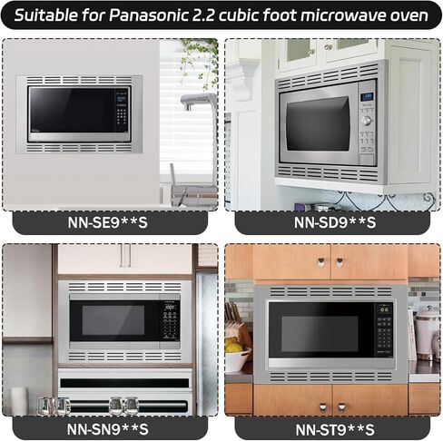 Upgraded 27-Inch Microwave Trim Kit NN-TK922SS for Panasonic 2.2 Cu. Ft. Microwave Oven, Adjustable Stainless Steel Construction, Heat Resistant & Easy to Clean in Kuwait