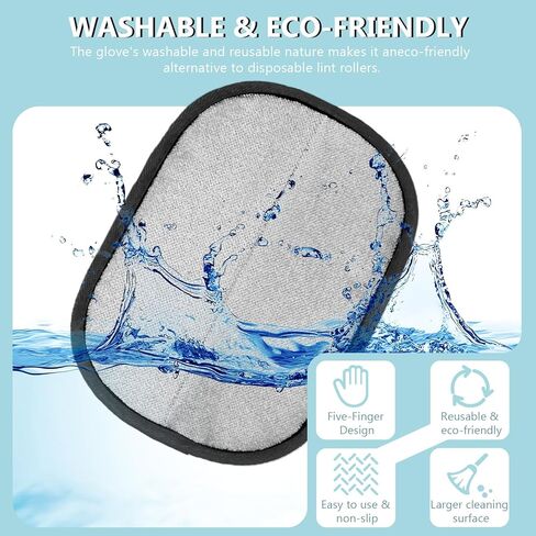 Luszmoax Pet Hair Glove for Cats & Dogs,Newly Upgraded Five-Finger Electrostatic Reusable Magic Brush,Pet Hair Remover Glove for Laundry for Pet Hair Remover Tool on Carpet,Clothing,Couch,Car Seat in Kuwait