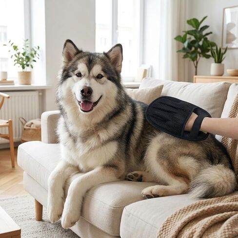 Luszmoax Pet Hair Glove for Cats & Dogs,Newly Upgraded Five-Finger Electrostatic Reusable Magic Brush,Pet Hair Remover Glove for Laundry for Pet Hair Remover Tool on Carpet,Clothing,Couch,Car Seat in Kuwait