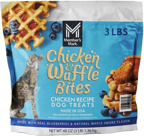 Member Marks Chicken & Waffle Bites Chicken Recipe Dog Treats, 48 oz. PARC-1 in Kuwait