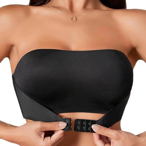 Strapless Bra for Women Non-Slip Silicone Padded Bandeau Bra Wireless Tube Top Bralette in Saudi Arabia