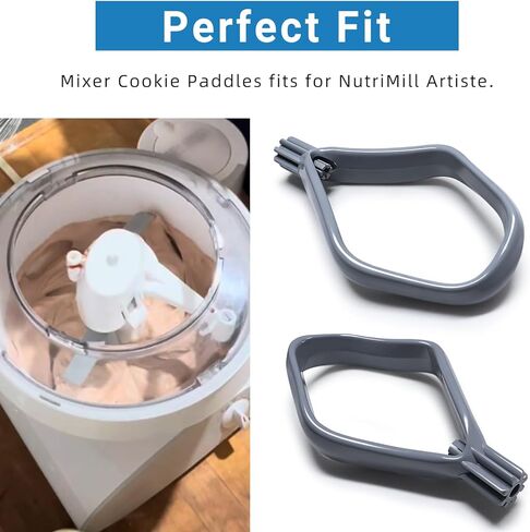 Proline Cookie Paddles Compatible with NutriMill Artiste Stand Mixers Replacement Attachments for Thick Cookie Dough, Butter & Creaming (Paddles Only) in Kuwait