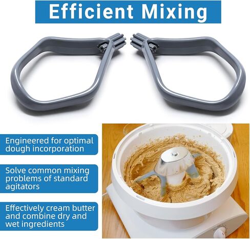 Proline Cookie Paddles Compatible with NutriMill Artiste Stand Mixers Replacement Attachments for Thick Cookie Dough, Butter & Creaming (Paddles Only) in Kuwait