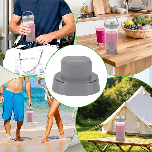 غطاء شفرة وغطاء وعاء لنينجا بلاست، غطاء بديل للخلاط ABS محمول ومضاد للتسرب مع تعليمات التجميع، أجزاء ملحقات الخلاط آمنة للغسل في غسالة الأطباق (رمادي) in Kuwait