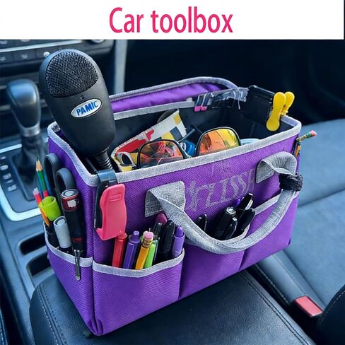 Dog Grooming Organizer Bag with 5 Pockets, 600D Oxford Portable Tote for Pet Supplies, Travel Storage for Grooming Tools, Shampoo, Brush, Clipper - Lightweight & Durable in Kuwait