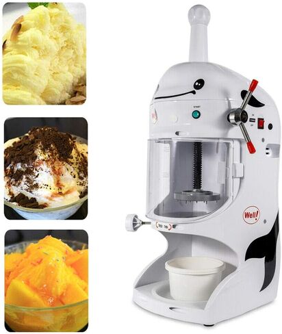 Electric 350W Ice Shaver Snow Cone Maker Machine Premium Shaved Ice Machine for Milk Tea Shop Coffee Shop Commercial Home Use 110V in Kuwait
