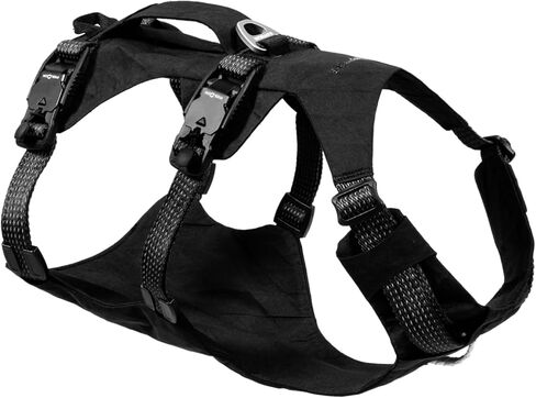 Ruffwear، حزام Ridgeline للكلاب، XPAC RX30، أبازيم مغناطيسية Fidlock، 3 نقاط للمقود، لوحة بطن داعمة، حلقة عاكسة وخفيفة، مقبض منخفض المظهر، أسود سبج، متوسط in Kuwait